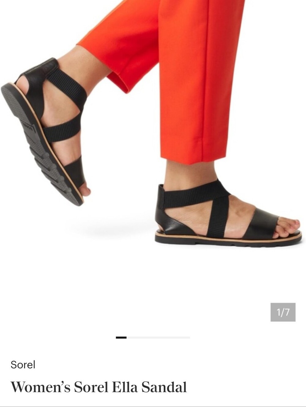 Sorel Women's Ella Sandal — Black 8.5